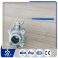 2016 china supplier thread three piece 1000wog ss304 ball valve with handle
